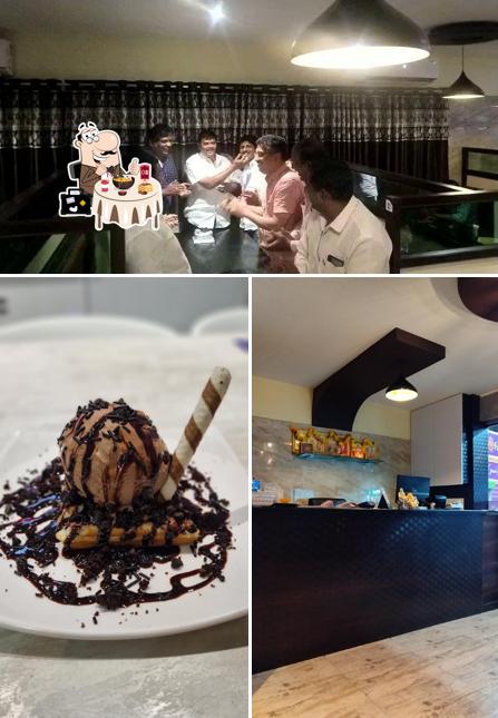 The image of food and interior at RR family dhaba