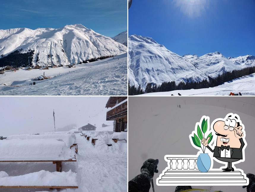 Goditi la vista dagli esterni di Bergrestaurant Milez