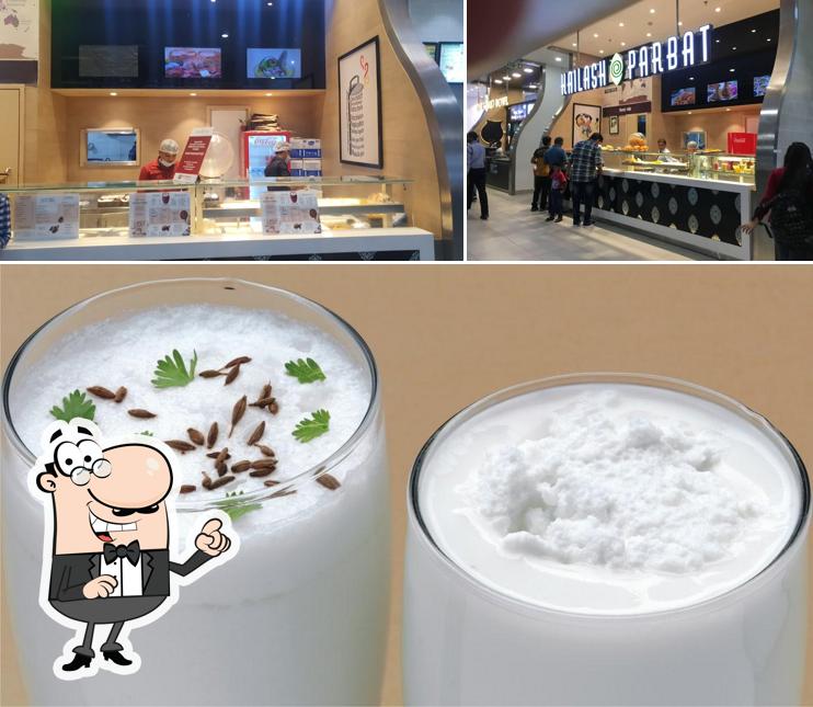 Among various things one can find interior and beverage at Kailash Parbat