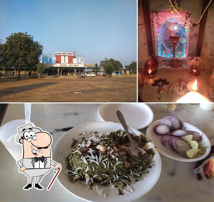 Check out the photo showing exterior and food at HOTEL WAY WAIT