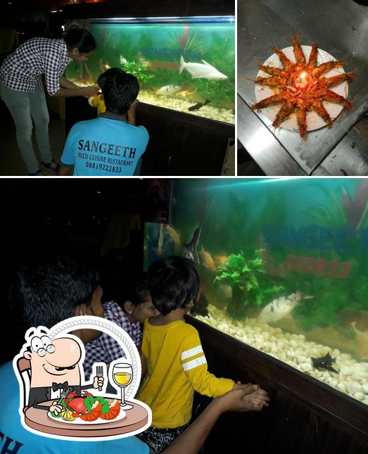 Order seafood at Sangeeth restaurant