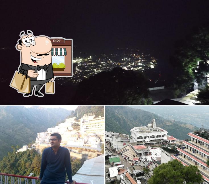 Enjoy the view at the outside area of Vaishno Devi Bhojanalay