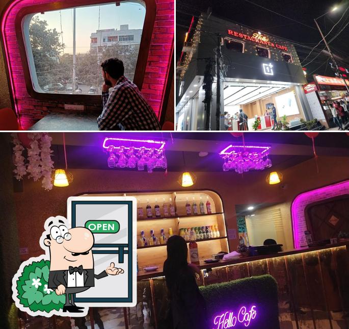 The exterior of HELLO RESTAURANT & CAFE ( POCKET FRIENDLY CAFE ) EAST BORING CANAL ROAD BESIDES OF CHHAPPAN BHOG SWEETS