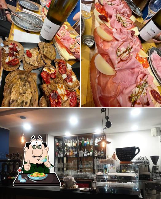 La cibo e esterno del ristorante