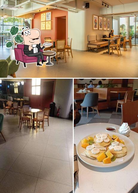 Take a seat at one of the tables at Third Wave Coffee