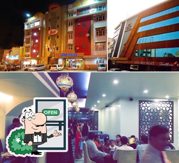 The restaurant's exterior and interior