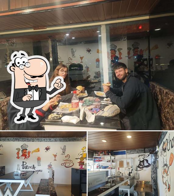 The picture of Kings Pizza and cafeteria’s interior and beverage