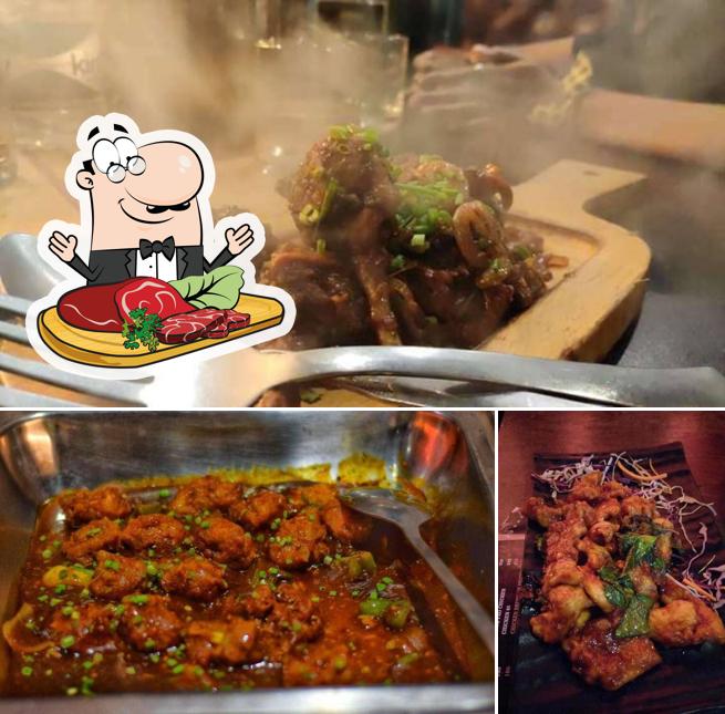 Enjoy the range of meat dishes