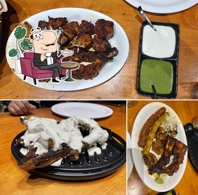 This is the picture showing interior and food at Calicut Karachi Durbar Beach