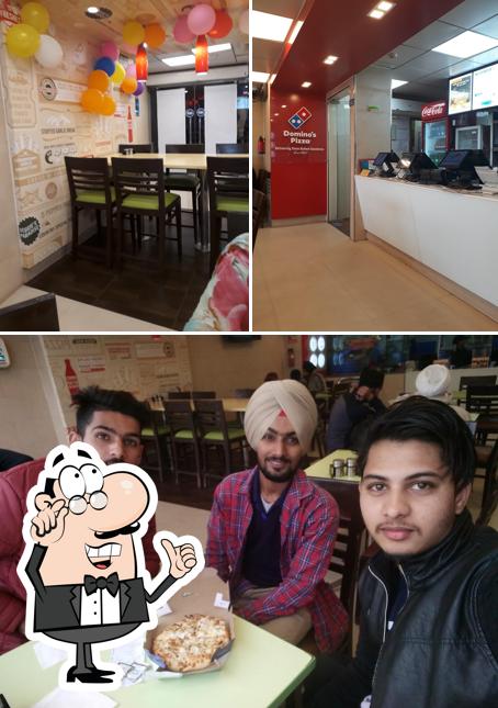 The interior of Domino's Pizza Abrol Nagar, Nawanshahr