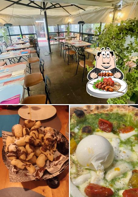 La cibo e interni del ristorante