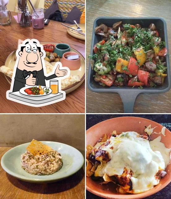 Food at Jamjar Diner Restaurant