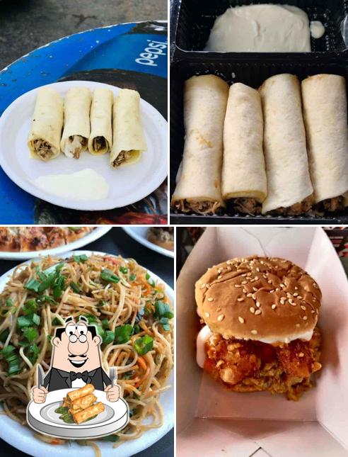 Spring rolls at The Tummy Section, Jail Road