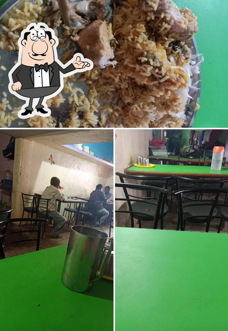 This is the picture depicting interior and dessert at Ambur Dum Biriyani