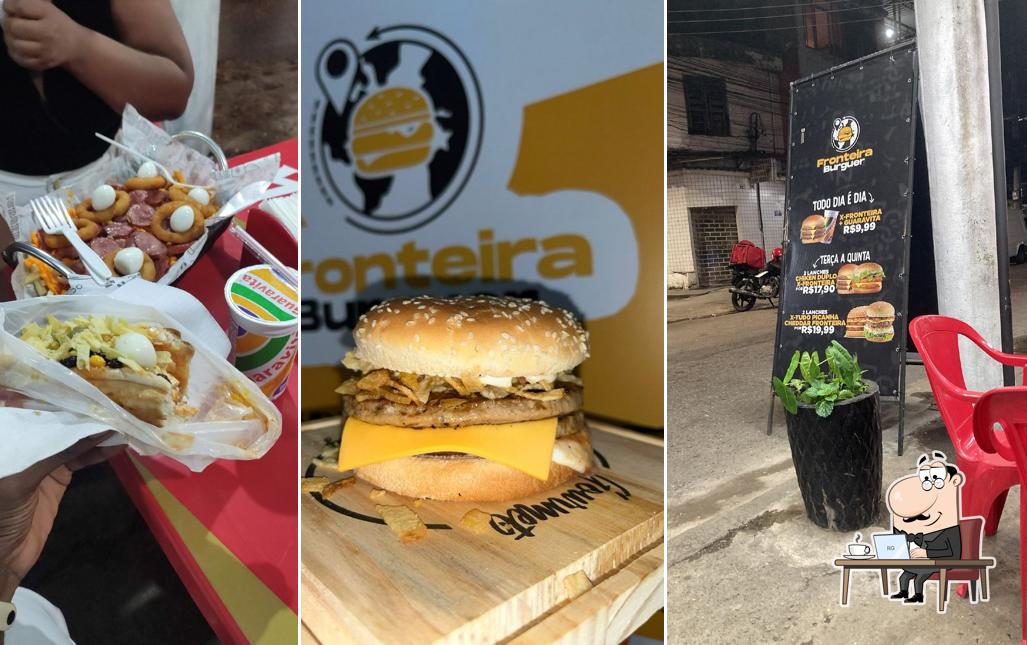 O interior do Fronteira Burguer