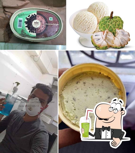 Enjoy a beverage at NIC Ice Creams