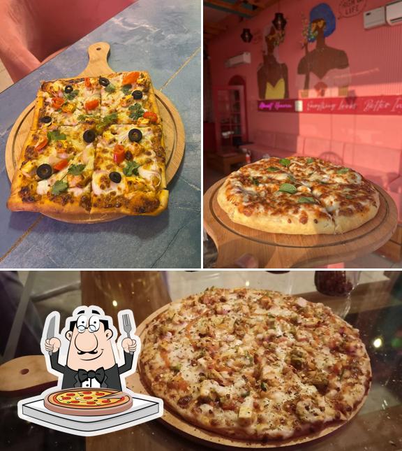 Pick different types of pizza