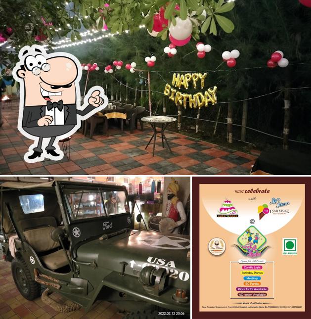 Check out how Veera Da Dhaba, best veg restaurant in Akola looks inside