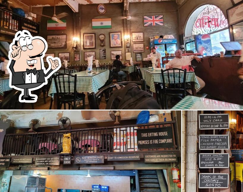 The picture of interior and blackboard at Britannia & Company