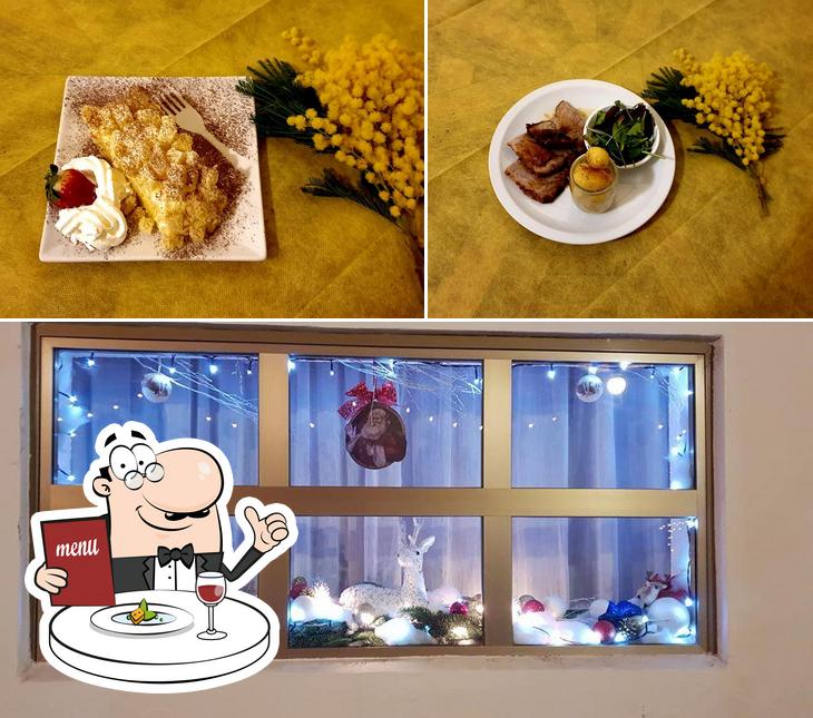 La cibo e interni del ristorante