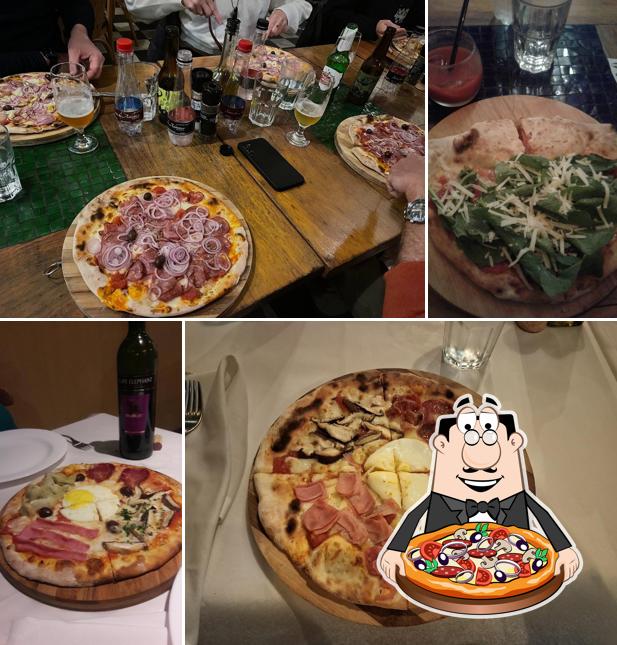 Peça diferentes variedades de pizza