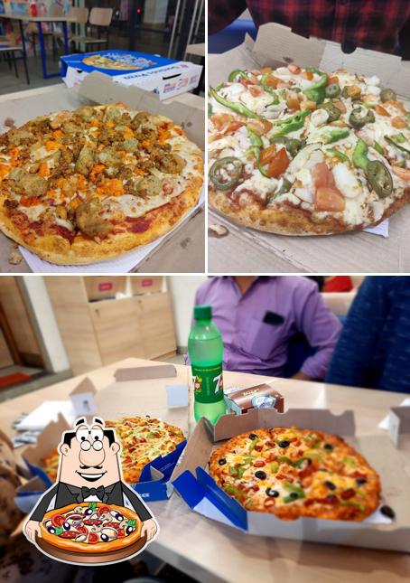 At Domino's Pizza Sector 14, Panchkula, you can get pizza