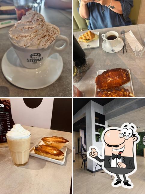 Entre diversos coisas, interior e comida podem ser encontrados no Storino Café