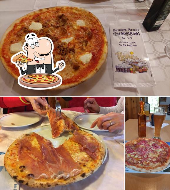 A Ristoro Fontanabona, puoi ordinare una bella pizza