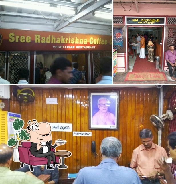 The interior of Sree Radhakrishna Coffee Club