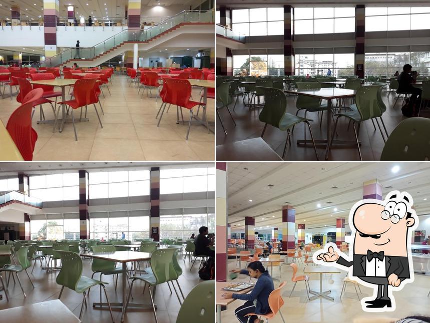 Take a seat at one of the tables at MIT Food Court