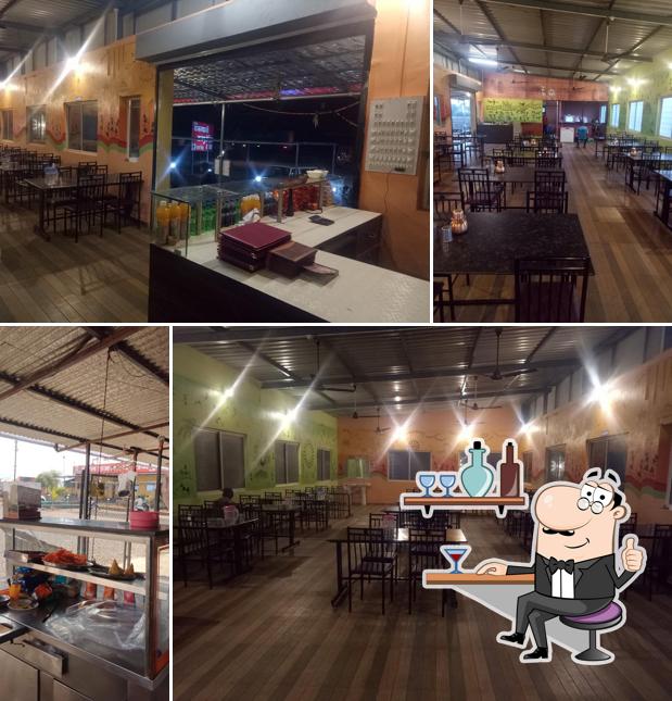 The interior of Rajasthani Rajpurohit Dhaba
