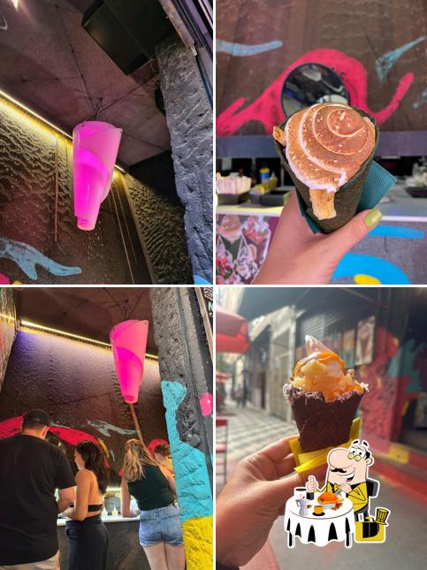 Comida em Sorveteria do Centro