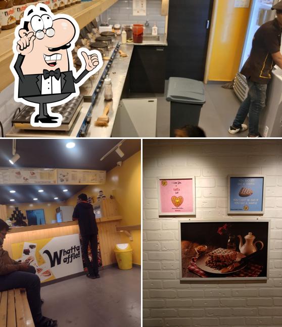 The interior of Whatta Waffle! - Jamnagar