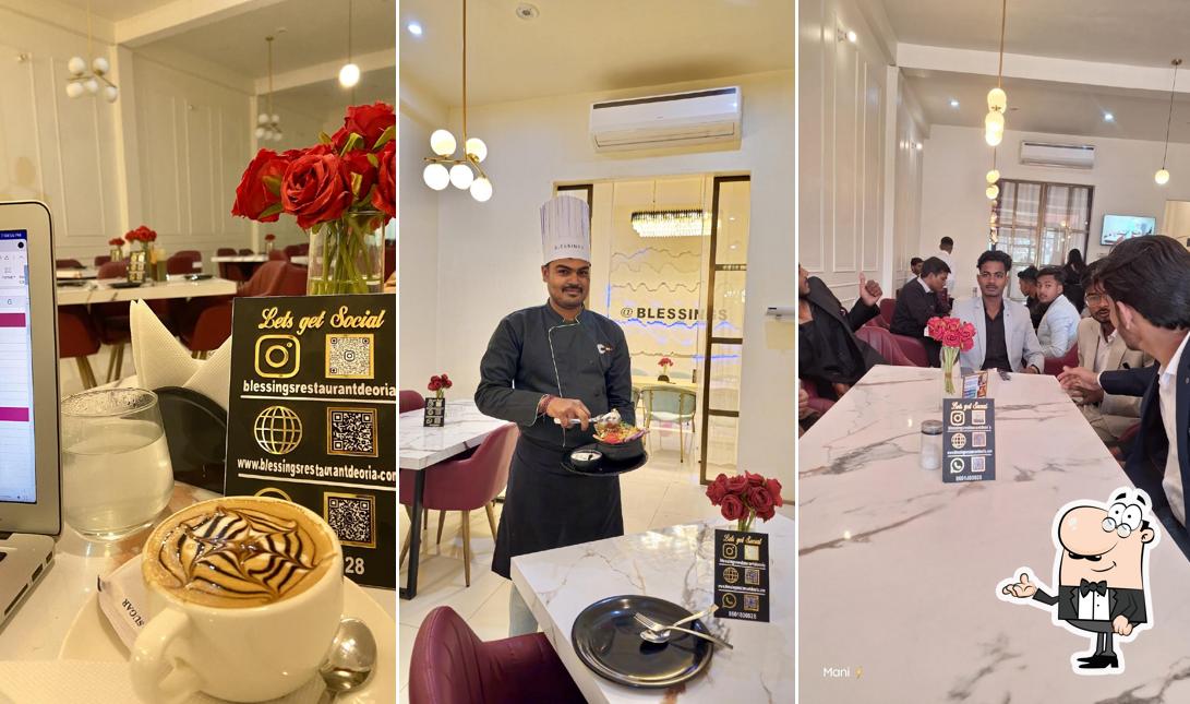 The interior of Blessings Hotel Restaurant Deoria ( Banquet, Cafe, Marriage lawn, Private Dine Room)