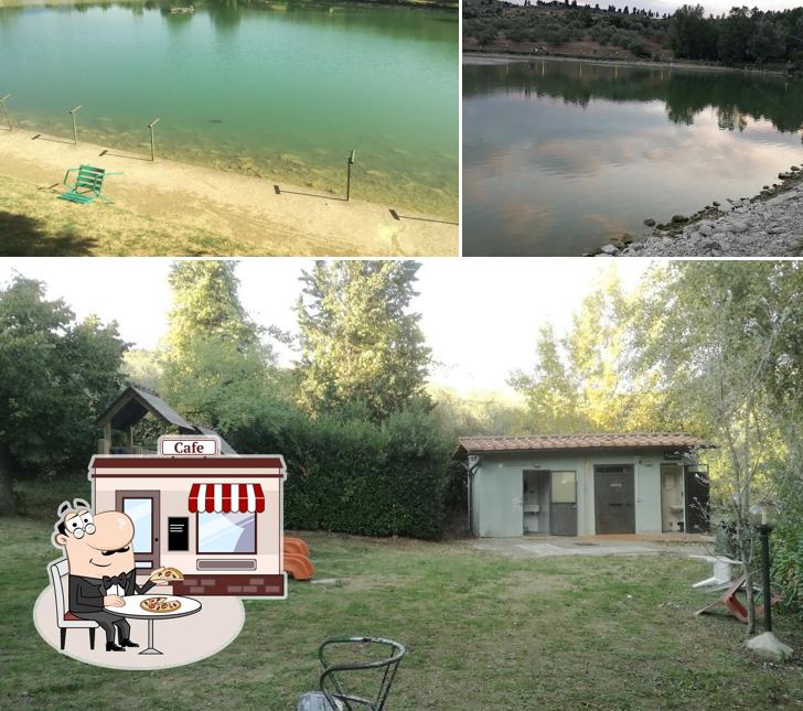 Curiosa tra la parte esterna di Lago Di Vetrice Pesca Sportiva Ristorante Pizzeria