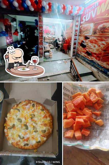 Food at Fresh Suvway Pizza hut