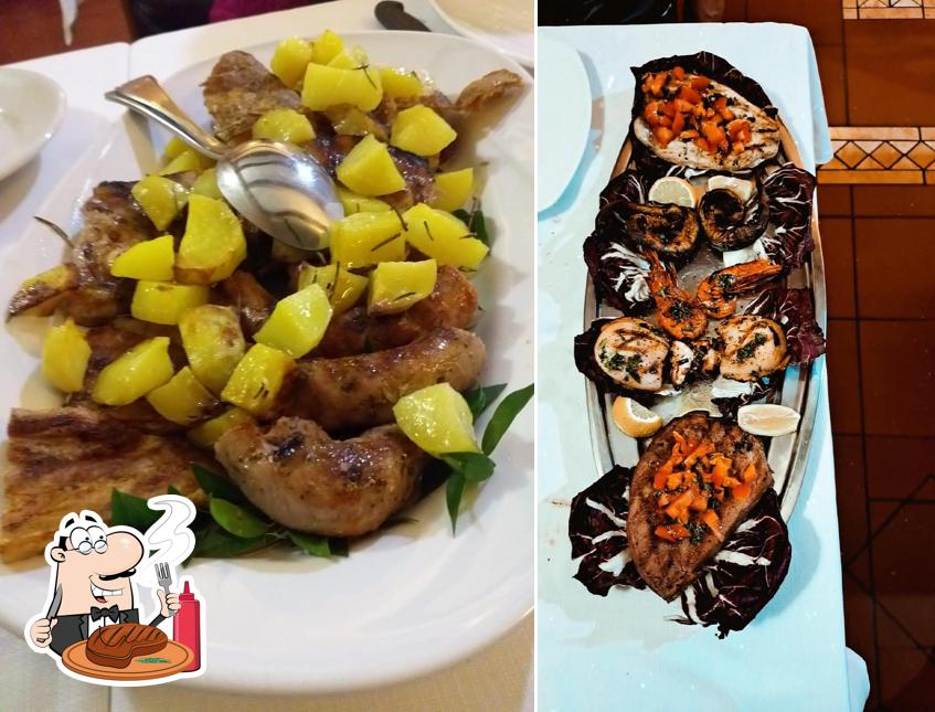 C'è un'ampia selezione di pasti per gli amanti della carne