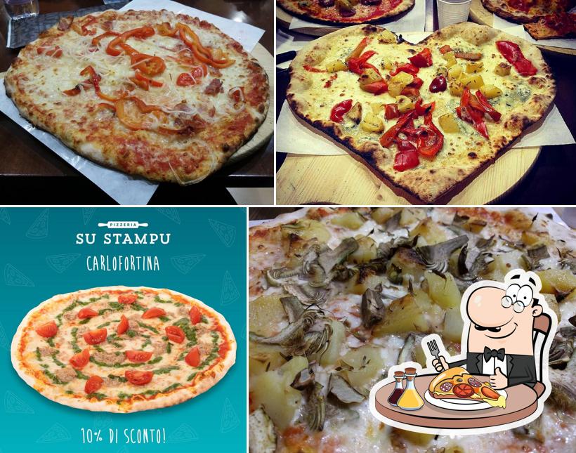 A Su Stampu Pizzeria Monserrato, puoi prenderti una bella pizza