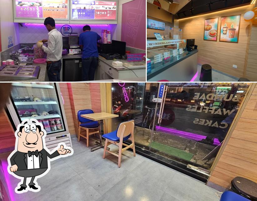 The interior of Baskin Robbins