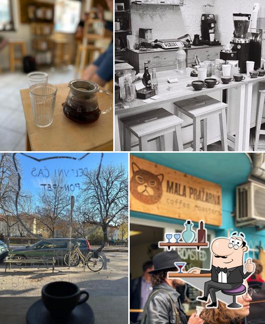 La immagine di interni e esterno da Mala Pražarna