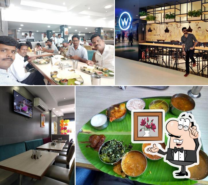 The interior of Sangeetha Veg Restaurant