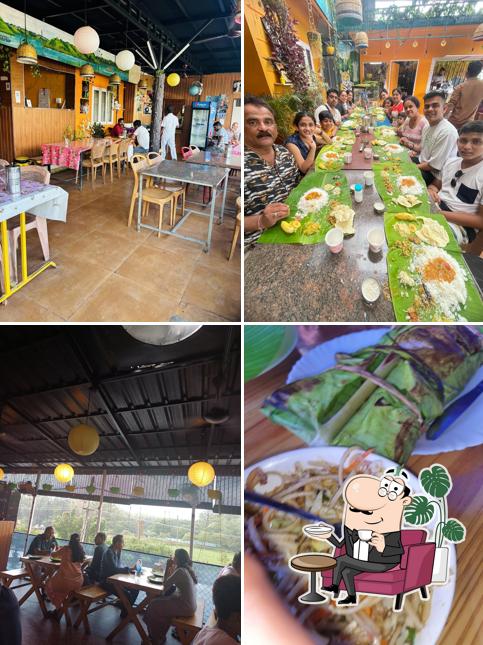 The interior of TUSKER CAF'E Restaurant Thekkady