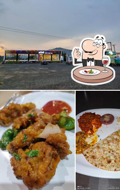 This is the picture displaying food and exterior at Atithi Fine Dining and Banquet Hall