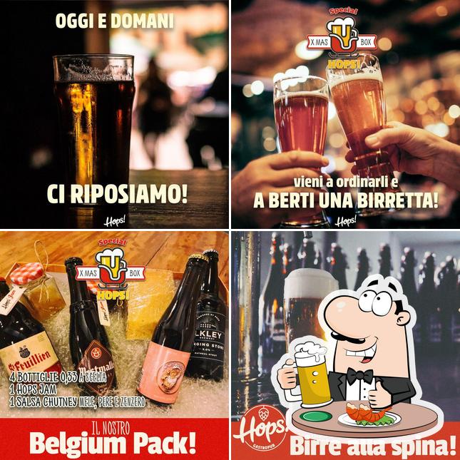 Puoi prenderti un rinfrescante bicchiere di birra chiara o scura