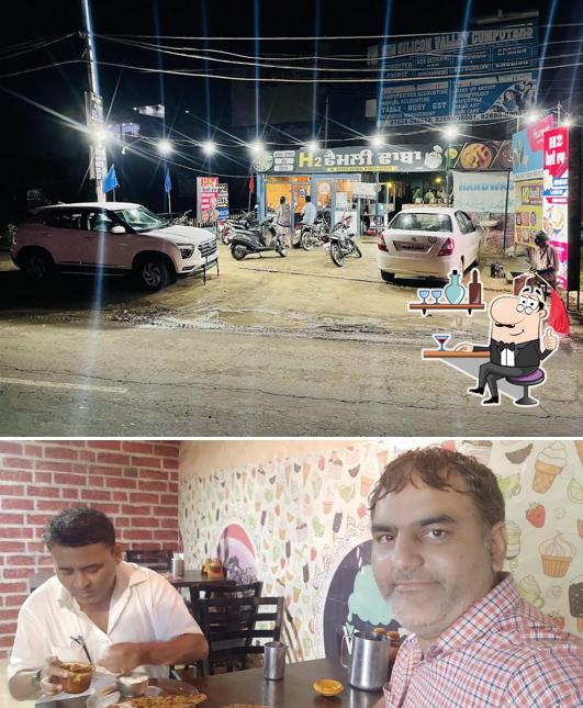 The interior of H2 Dhaba Raikot