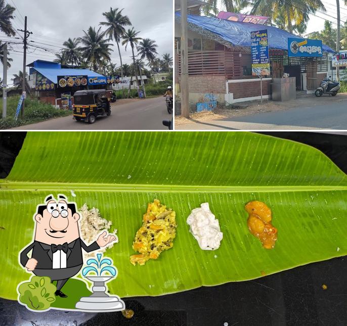 Among various things one can find exterior and food at Nadan Adukkala
