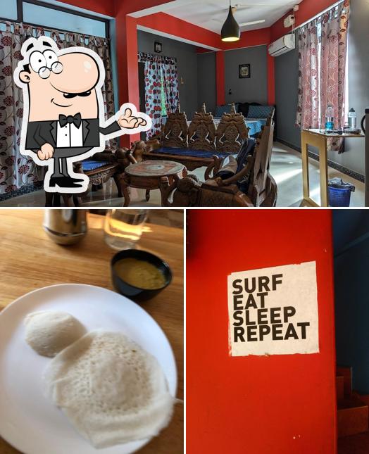 Take a seat at one of the tables at Abhi's Café, Hackbeach