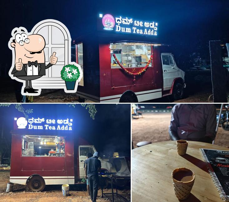 Among various things one can find exterior and interior at Dum Tea Adda