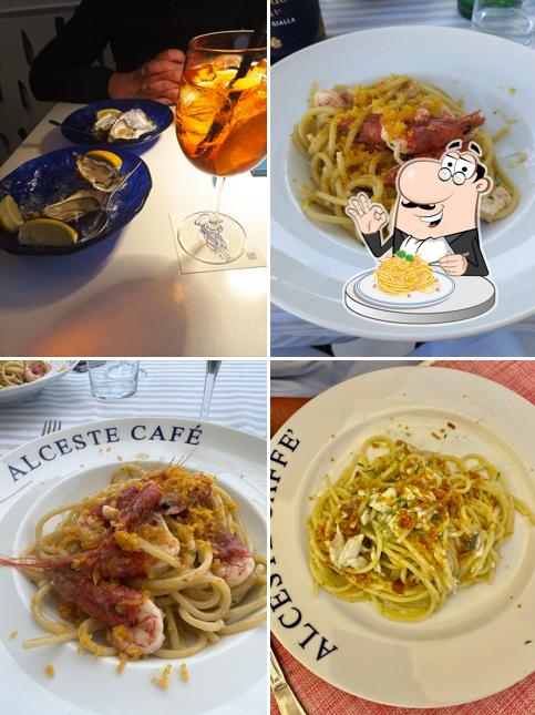 Spaghetti alla carbonara al Alceste Caffè