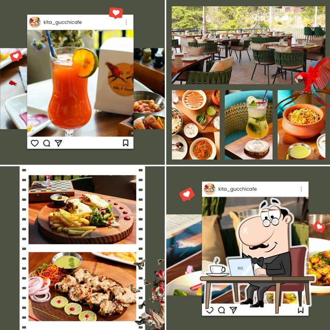 Take a seat at one of the tables at Kita & Gucchi Cafe